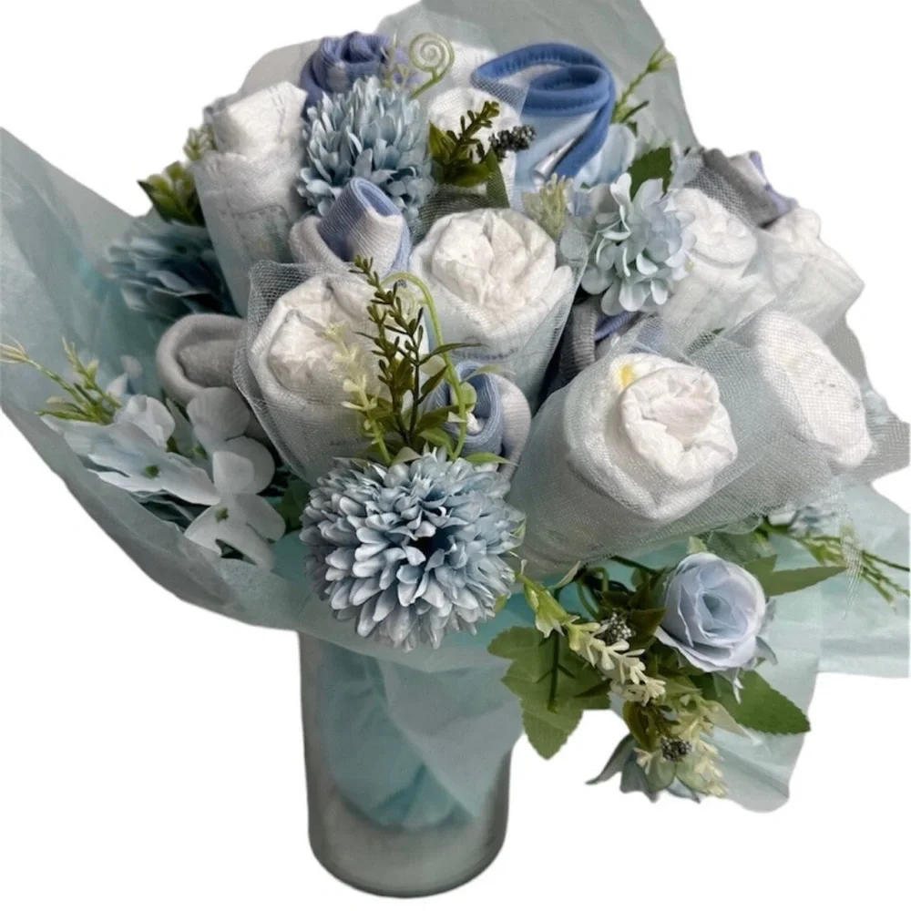 Diapers Flowers Bouquet, New Mom Baby Shower Gift